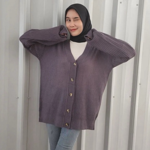 LONG OUTHER LUNMAY/ CARDIGAN RAJUT KANCING