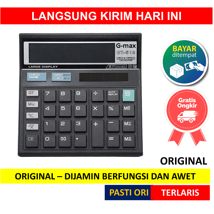 

KALKULATOR BESAR GMAX G MAX G-max GM-512 GM512 GM 512 12 Digit ANGKA CALCULATOR DIGITAL