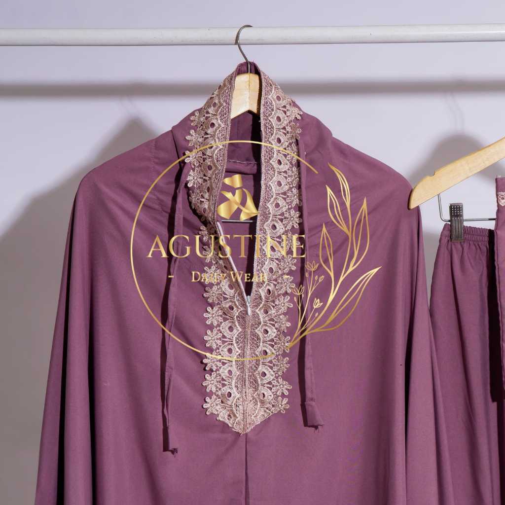 Mukena Dewasa Lebaran 2026 Setelan Rukoh Premium Mukna Bahan Adem Mukenah Traveling Putih Mewah Myke