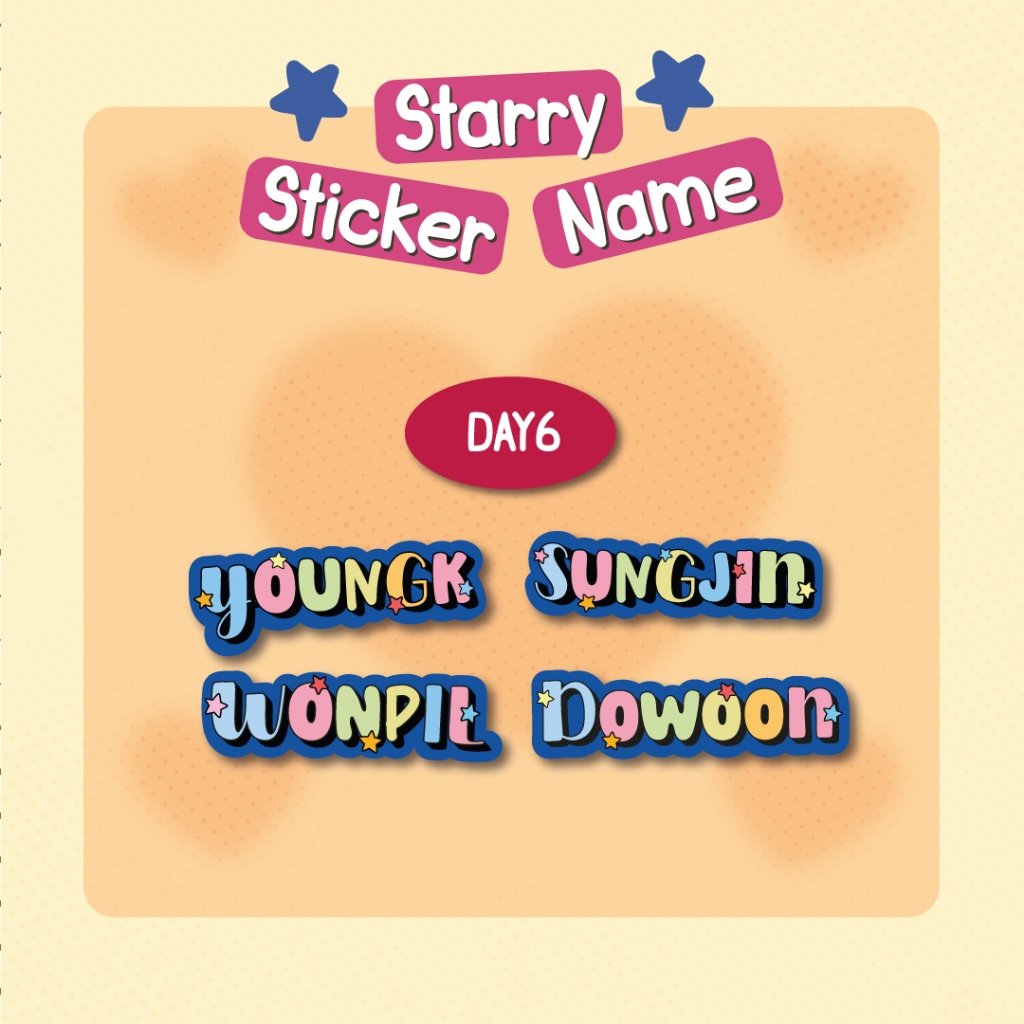 

STARRY GLITTER STICKER NAME DAY6