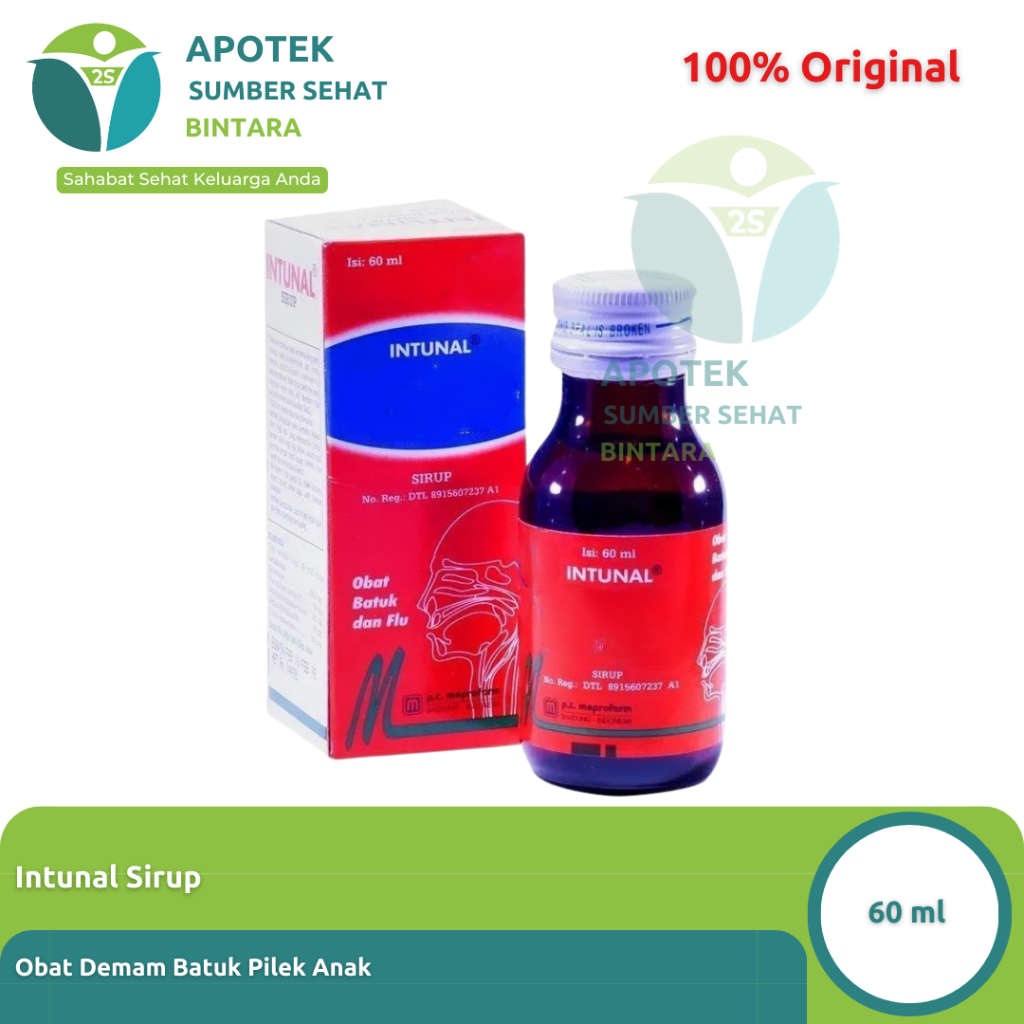 Intunal Sirup 60 ml - Obat batuk pilek anak