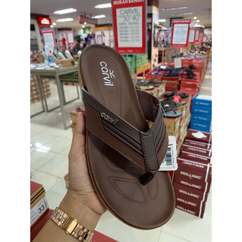 Sandal Carvil Pria WELTON 01 BROWN