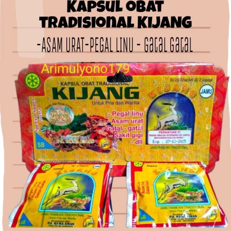 kijang mas kapsul jamu pegal linu asam urat cap kijang mas herbal original