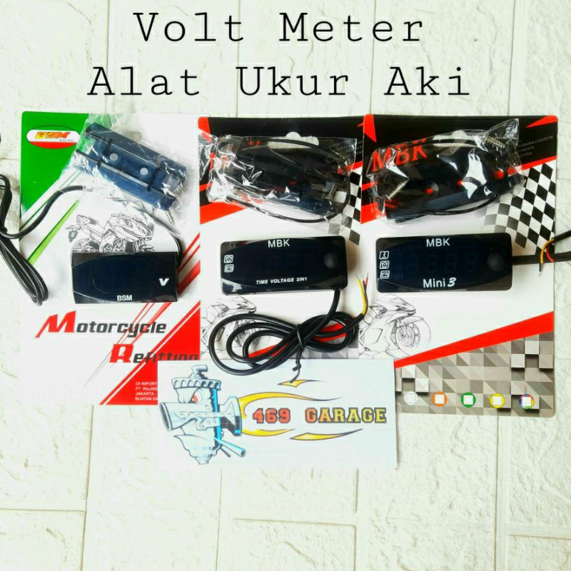 VoltMeter Digital Aki Motor&Mobil Watterprof | Alat Ukur Tegangan Aki Motor & Mobil Anti Air