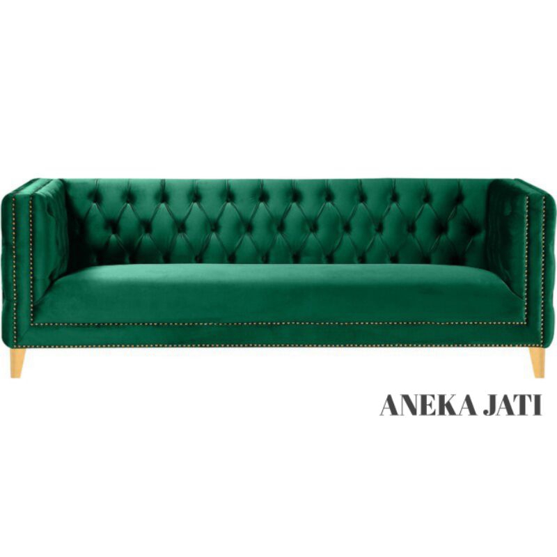 kursi sofa tamu retro sofa Chesterfield scandinavian