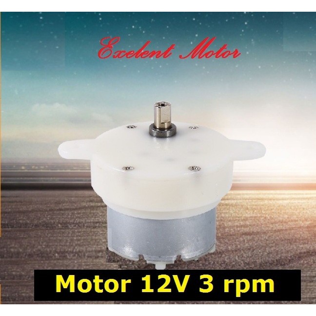 HIGH POWER LOW SPEED MOTOR 12 V 3 RPM High Torque