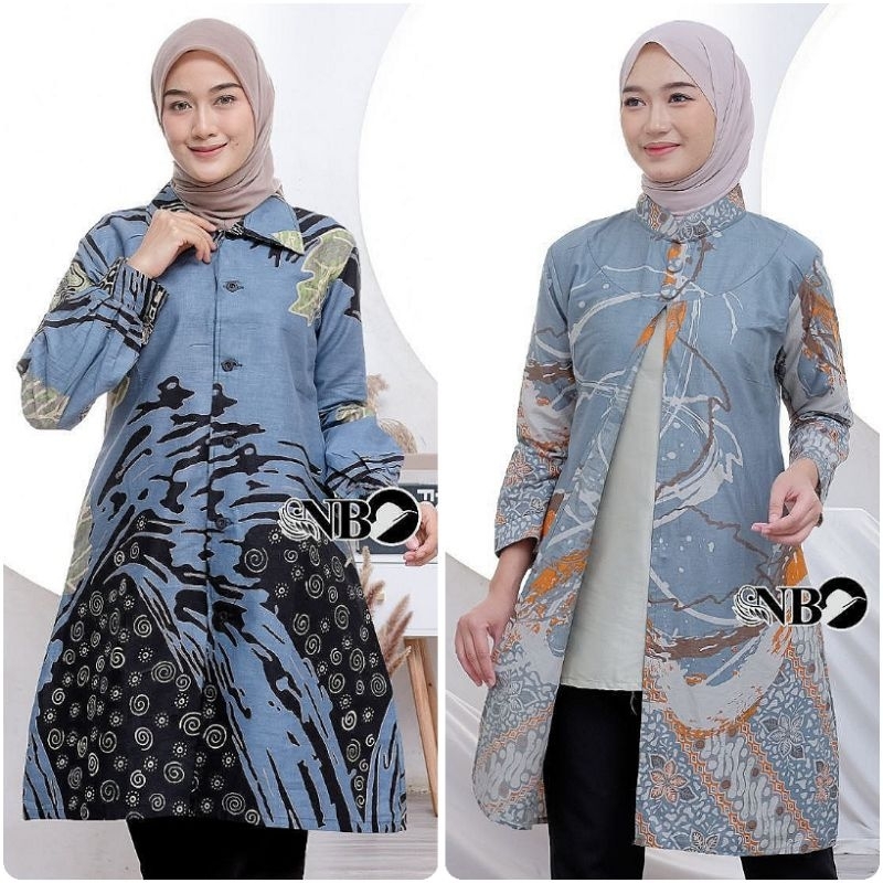 Tunik Batik Modern | Tunik Batik Wanita | Batik Tunik Wanita | Atasan Tunik Modern | Batik Wanita Mo