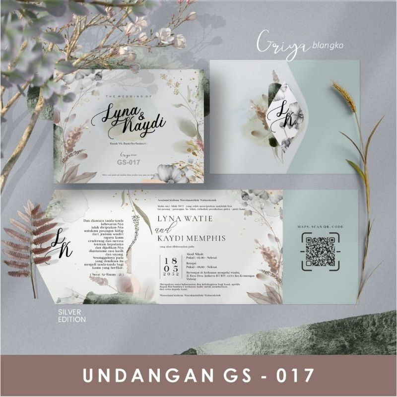 

GS 017 Blangko Undangan Kosongan Griya Blanko SILVER EDITION + FREE File Setting Corel