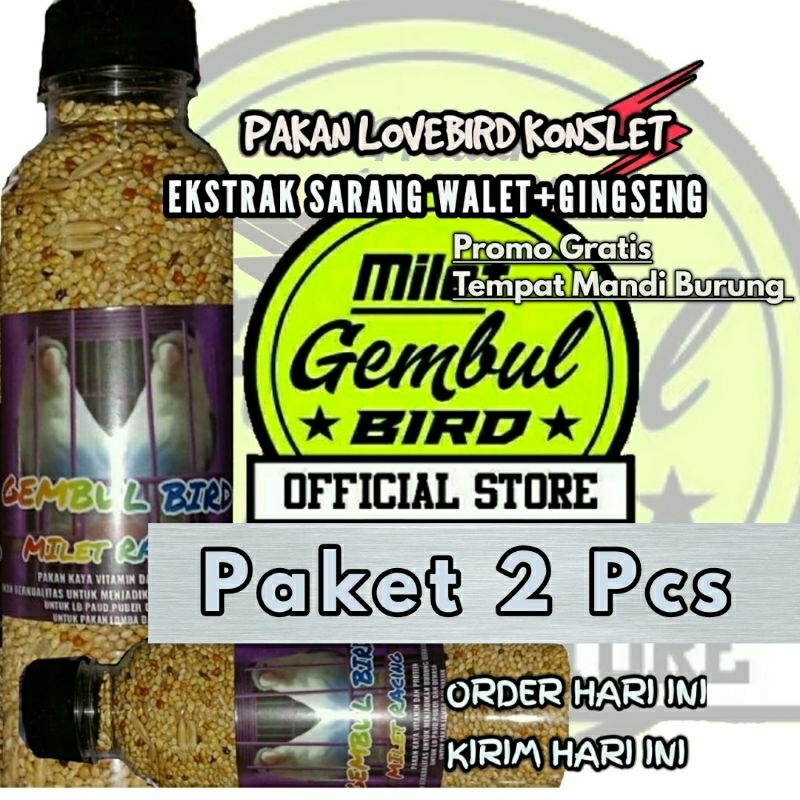 Pakan Penggacor Lovebird 2pcs / Pakan Lovebird Gacor / Pakan Konslet Burung Lovebird / Pakan Lovebir