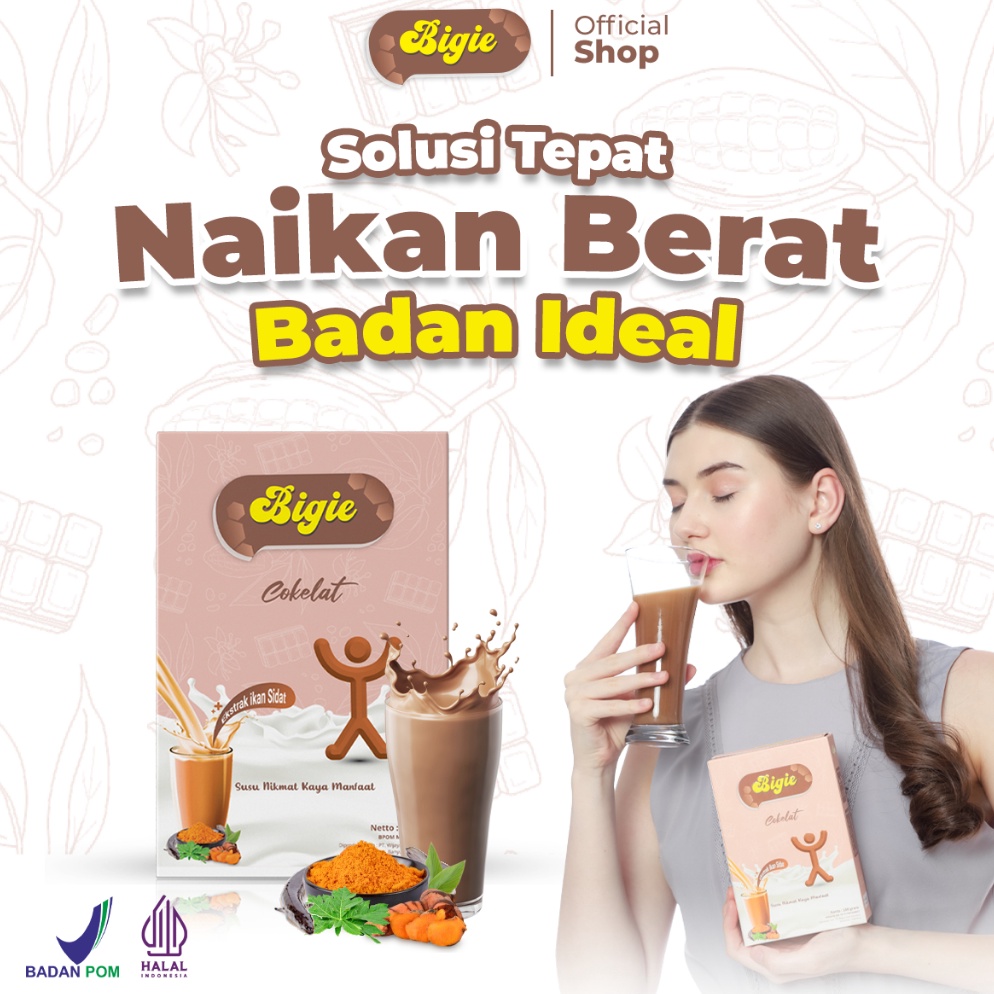 

bwc77 BIGIE Susu Etawa Penggemuk Badan Rasa Cokelat Penambah Berat Badan BPOM Ori