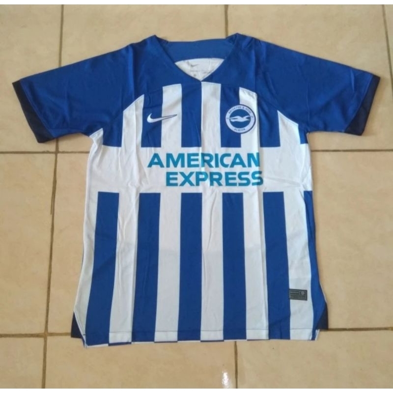 Jersey Kaos Baju Sepak Bola Brighton Hove Albion BHA Home Away 3rd Third Biru Putih Klub Club Mediok