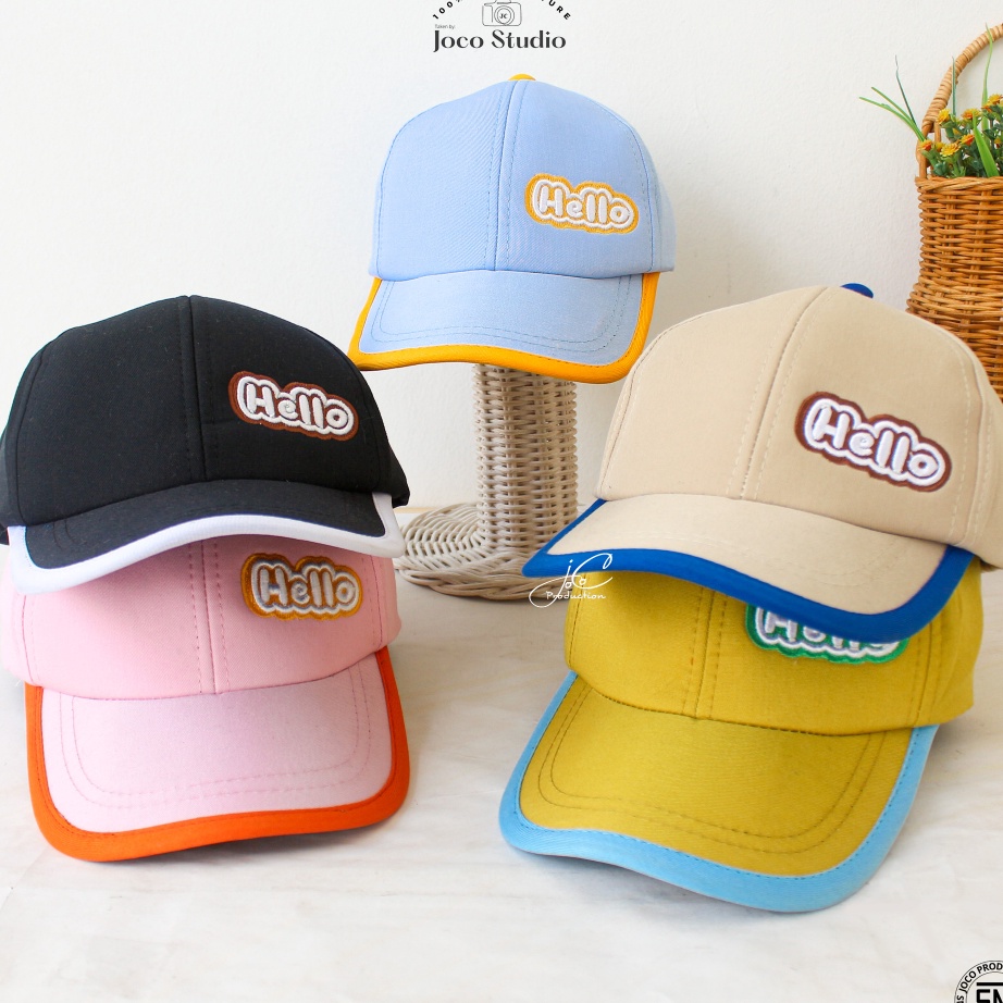 Termurah Jocoproduction - Topi Fashion Anak BASEBALL Premium Bordir HELLO.