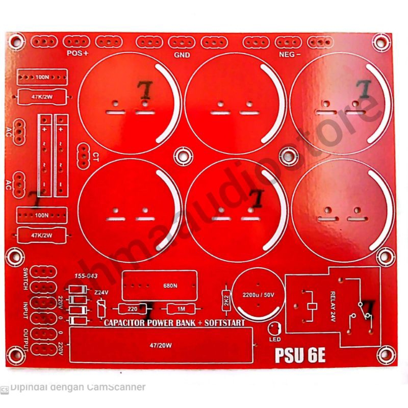 PCB PSU 6 ELCO + SOFTSTART