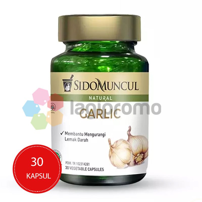 Sido Muncul Garlic 30 Kapsul Obat Kolesterol dan Darah Tinggi Alami Sidomuncul