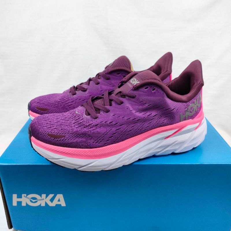 HOKA CLIFTON 8 PURPLE PINK