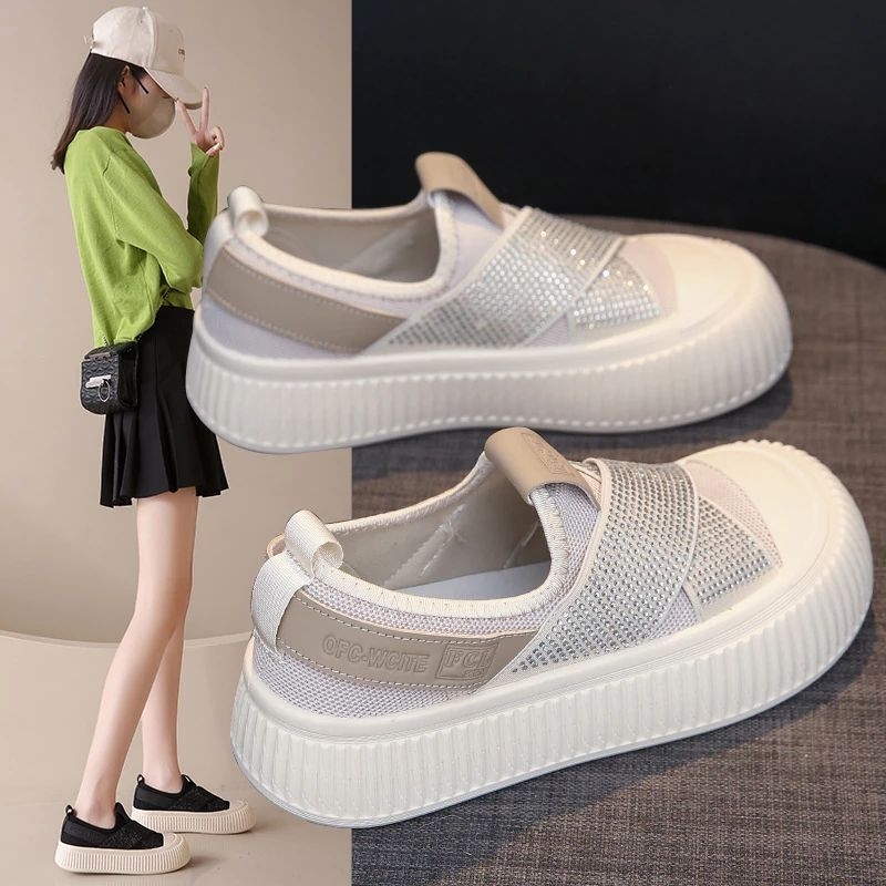 sepatu wanita snacker slip on Korean style fashion