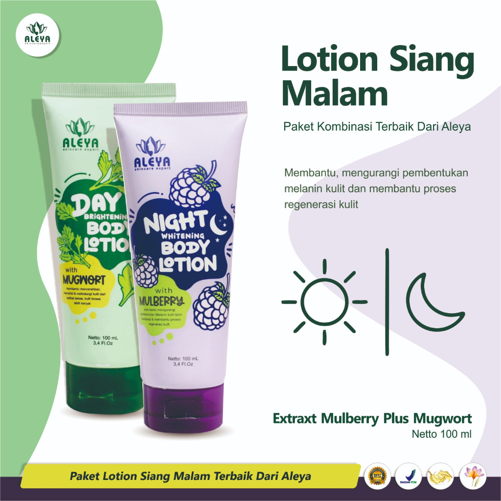 Lotion Pemutih badan Paket Lotion Aleya