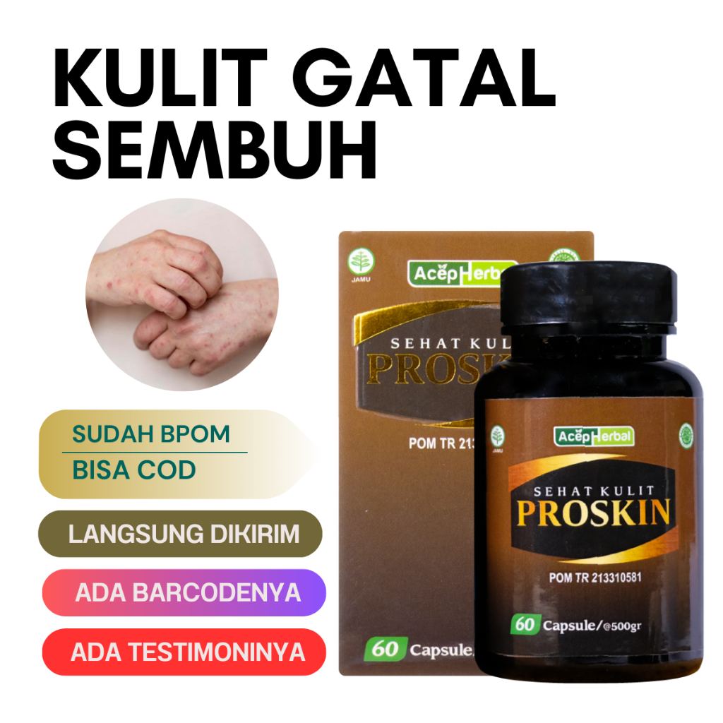 Obat Kulit Gatal Proskin Sehat Kulit Isi 60 Kapsul