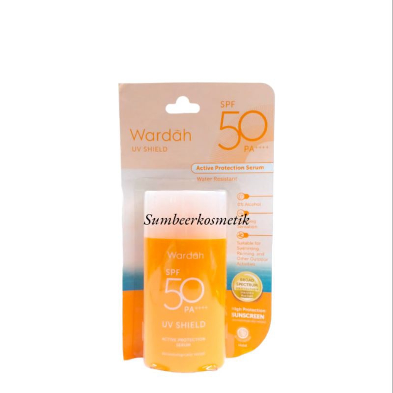 Wardah UV Shield Active Protection Serum SPF 50 PA ++++ 35 ml | Sunscreen Waterproof