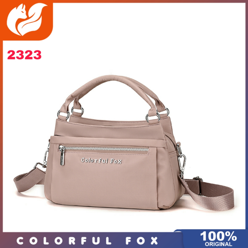 Colorful fox ori - Tas selempang colorful fox 2323 tas selempang nilon waterproof sling bag wanita