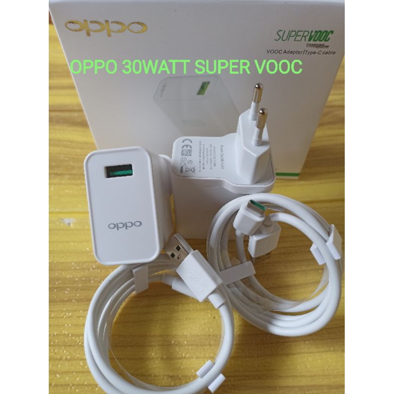 CHARGER OPPO 30WATT SUPER VOOC FAST ORIGINAL 100%