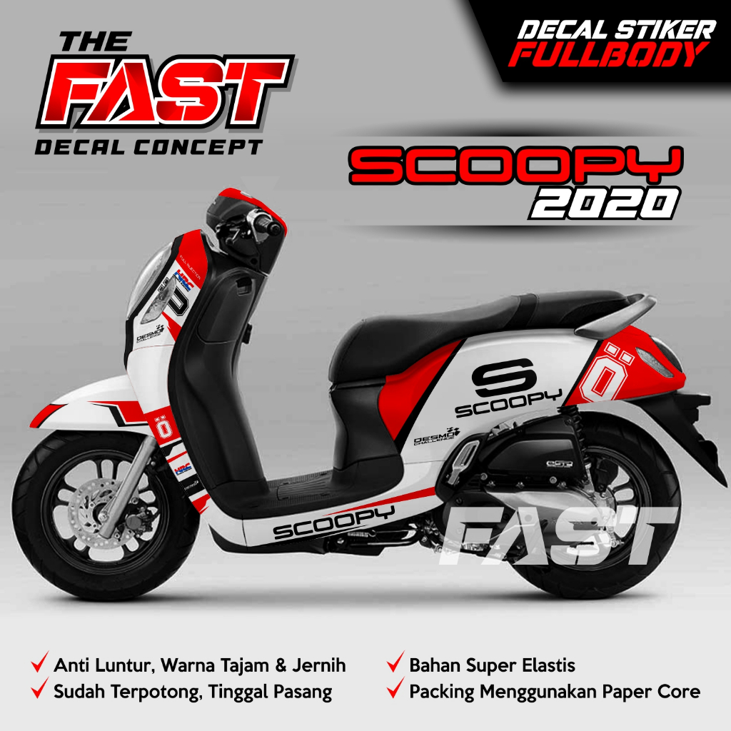 TERBARU decal scoopy new 2020 fullbody ohlins racing COD decal stiker scoopy stiker fullbody scoopy 