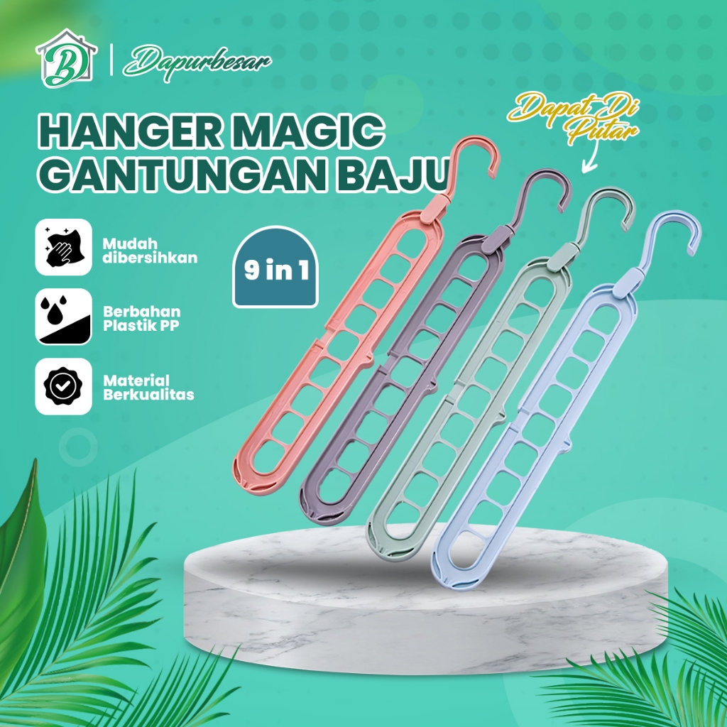 Hanger Magic Gantungan Baju Organizer 9 in 1 Serbaguna GANTUNGAN BAJU MAGIC/ 9 IN 1 HANGER