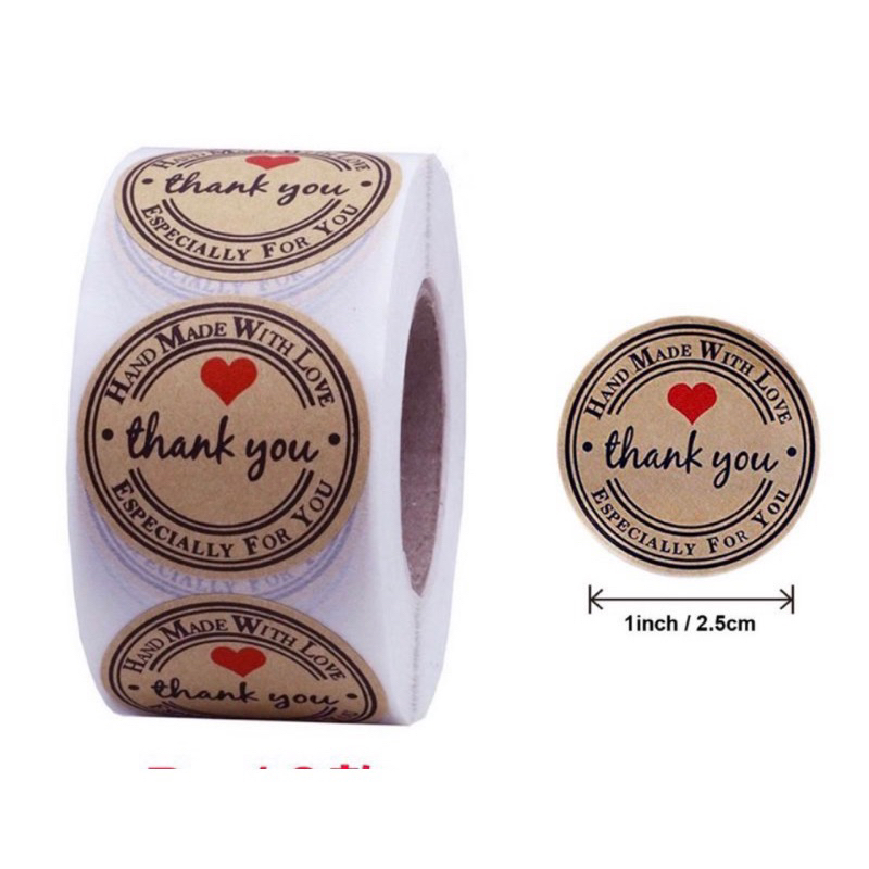 

F1 sticker kraft handmade with love thankyou