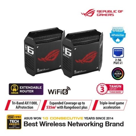 ASUS ROG Rapture GT6 Gaming Mesh System / Router Gaming Asus ROG GT 6