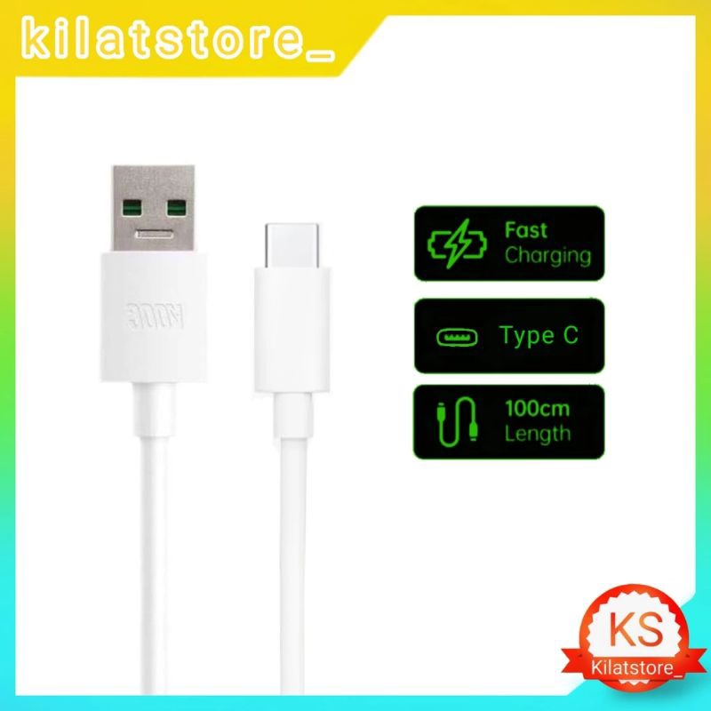 Kabel Charger Oppo Type C VOOC Kabel Charger Fast Cas Vooc Oppo