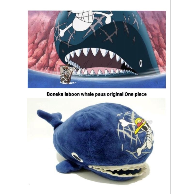 Boneka ikan one piece | boneka laboon paus one piece | boneka one piece ikan laboon OP