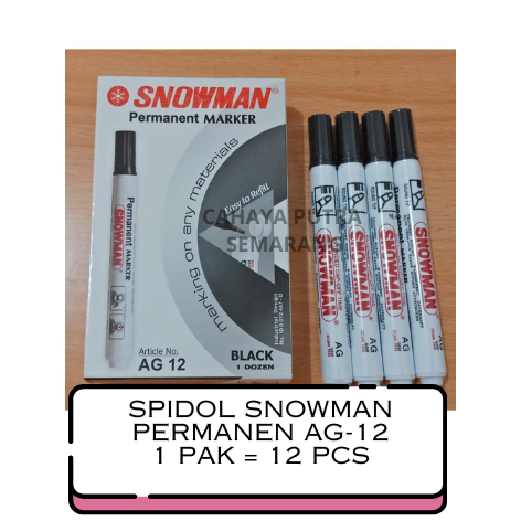 

SPIDOL SNOWMAN PERMANEN AG-12 HITAM