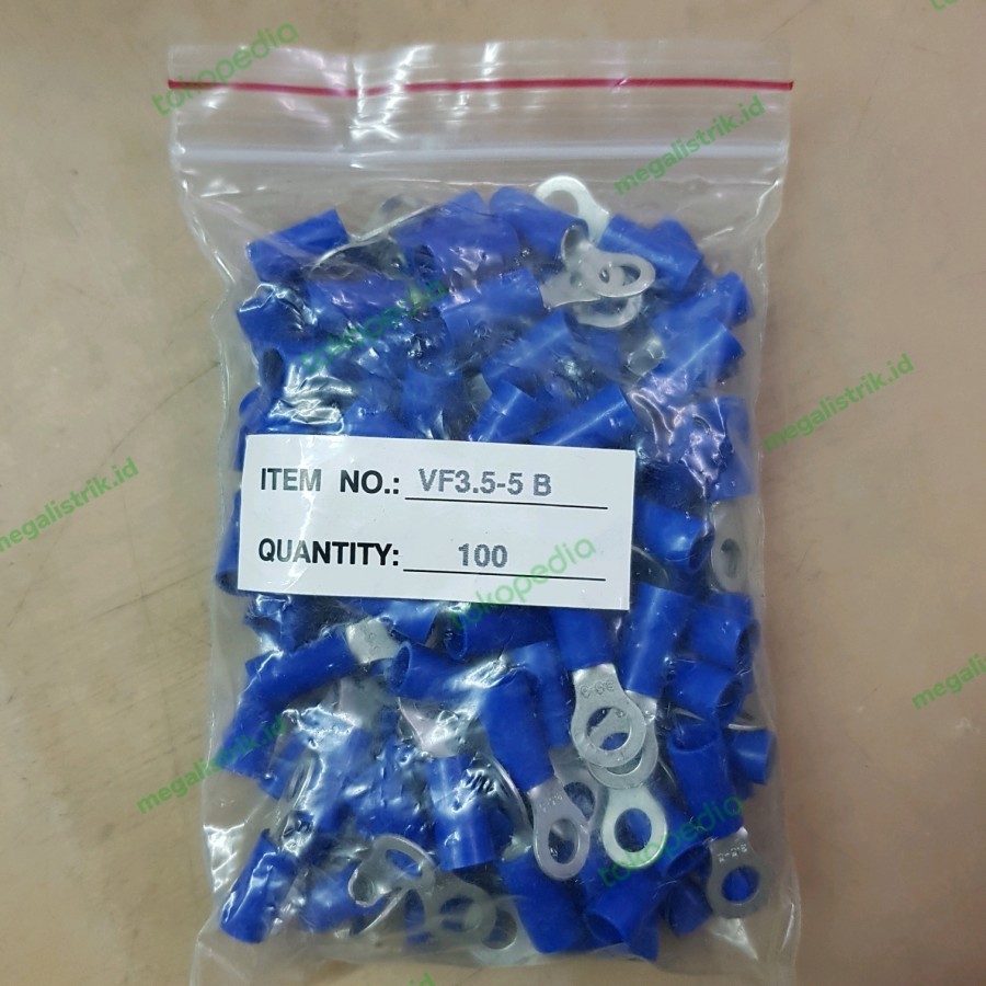 SKUN BULAT 4MM ( 100 PCS ) / KABEL SCUN TIPE O / LUG MODEL BULAT 4 MM WARNA