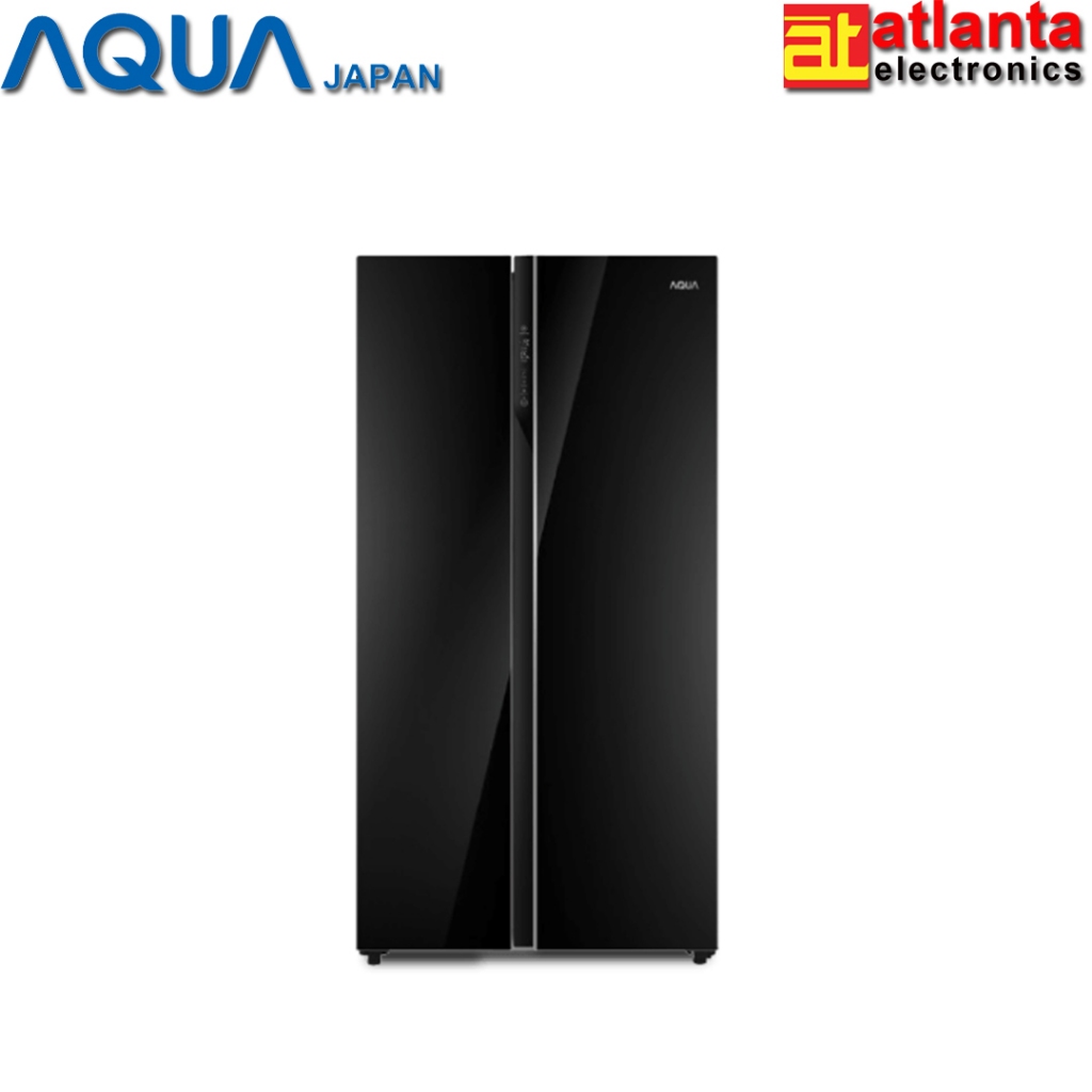Kulkas Side by Side Aqua AQR-605IG (BK)