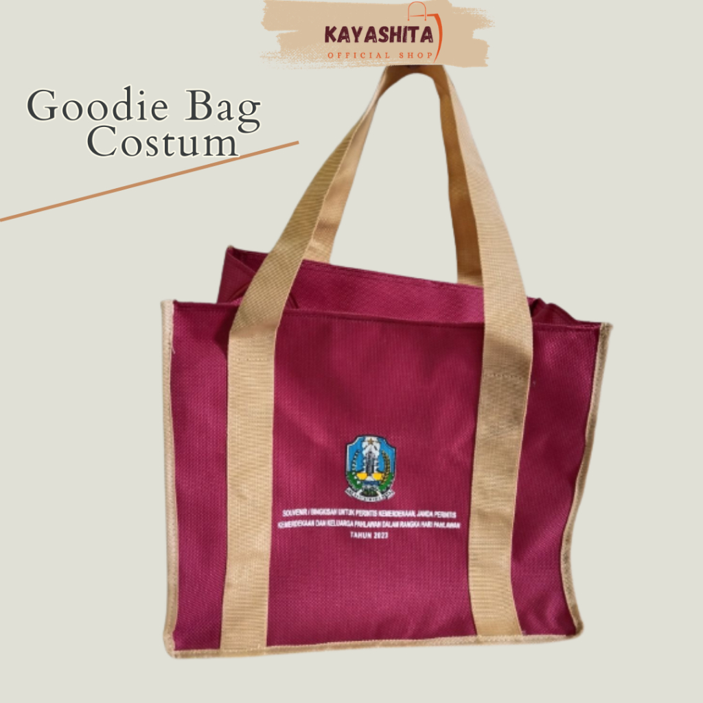 

Tas Souvenir Goodie Bag Ukuran Besar Sablon Costum