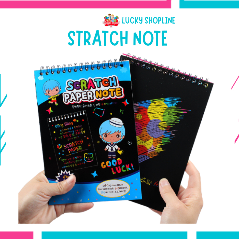 

[BIG SALE] Magic Color Rainbow Scratch Paper Note book 14X20cm