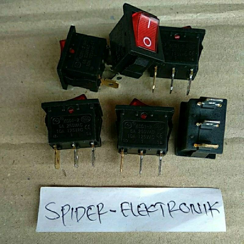 Saklar Switch ON OFF 3pin Kecil Lampu KCD1