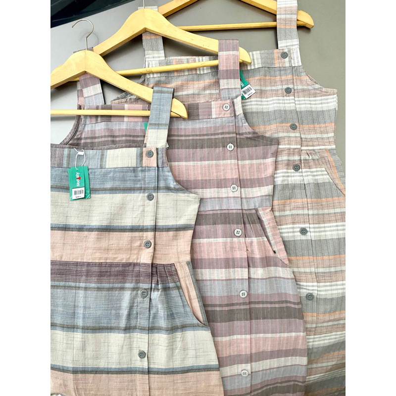 Overall Wanita Katun Triset Model A Line Tersedia 4 Ukuran