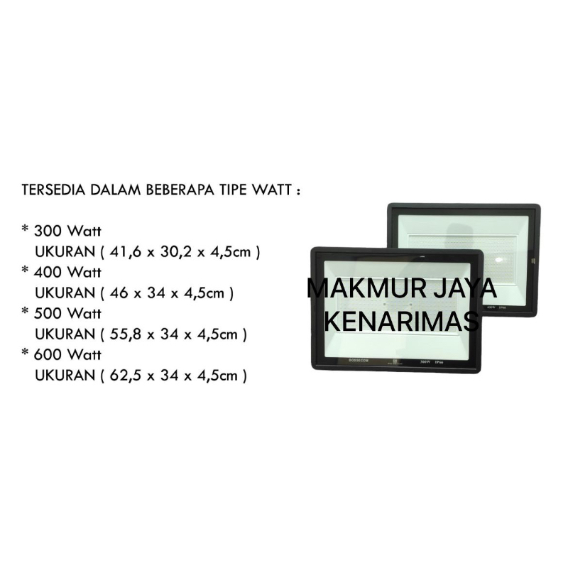 LAMPU SOROT BOSSECOM LED 300 400 500 600W Watt SOROT TEMBAK LED BOSECOM