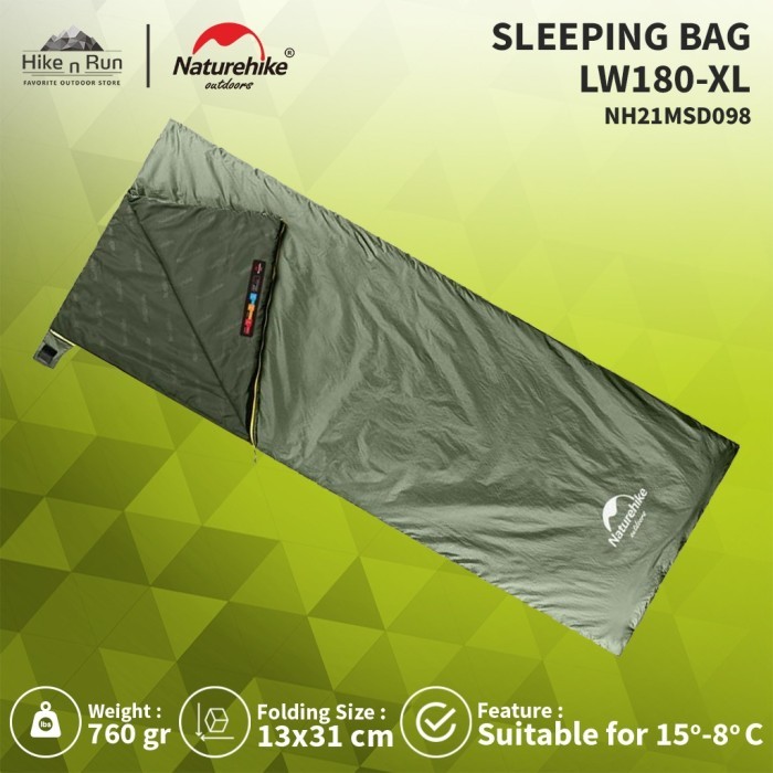 Sleeping Bag Naturehike NH21MSD09 NH21MSD04 LW180 Envelope SB - Mini