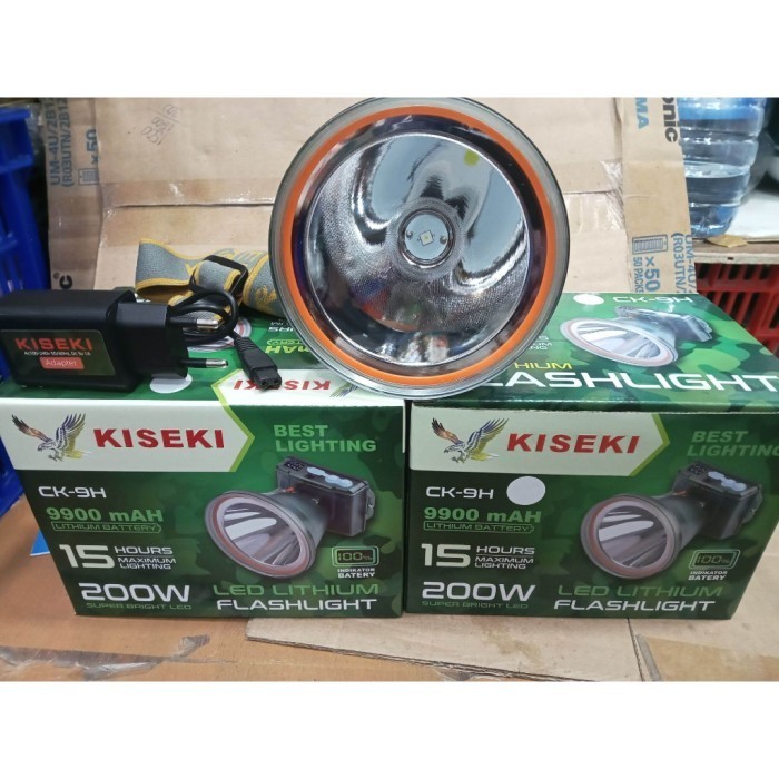 CK-9H KISEKI Senter Kepala LED Kiseki 200 Watt CK-9H Cahaya Kuning DAN Cahaya Putih