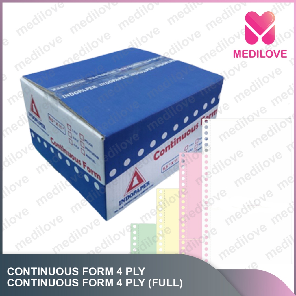 

Continuous Form 4 ply NCR Ekonomis UKURAN FULL/PERFORASI merk Indopaper