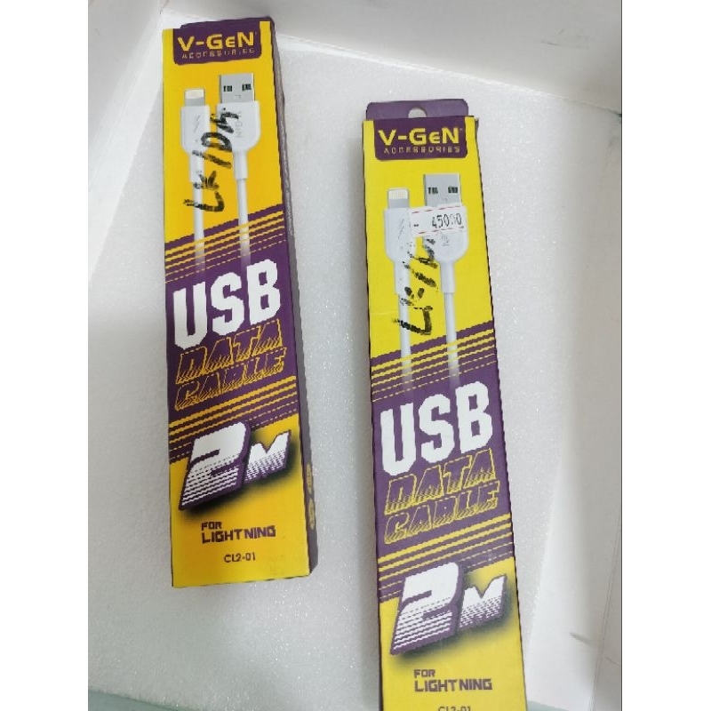 KABEL DATA USB LIGHTING 2METER V-GEN CL2-01 2.4A