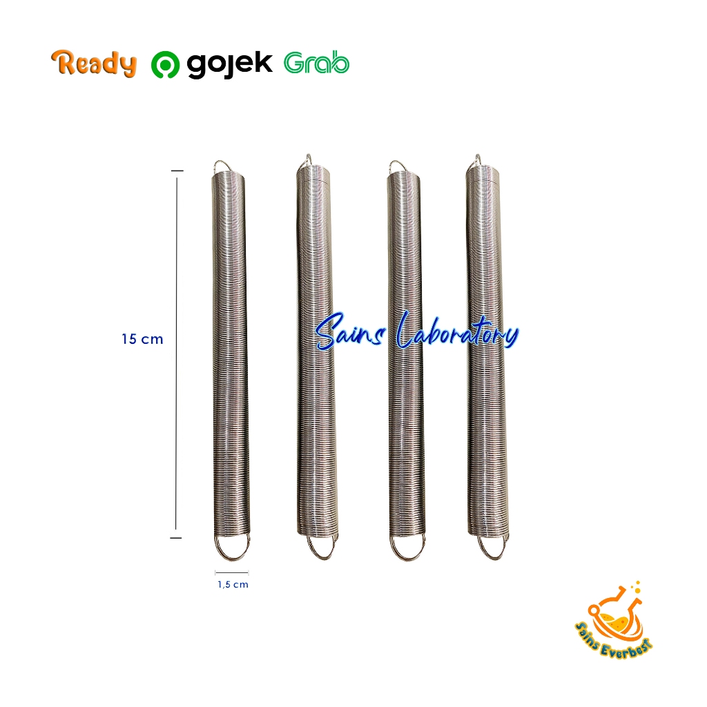 Per Pegas Diameter 1,5 cm Panjang 15 cm Pegas Spiral Praktikum Fisika Percobaan Hukum Hooke Baja