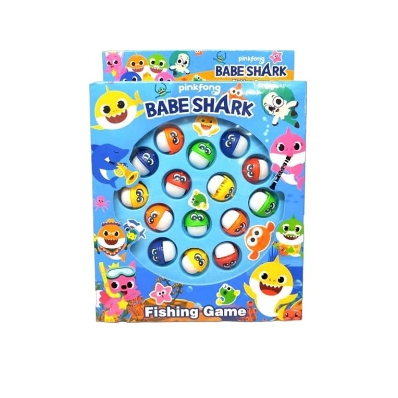 mainan pancingan ikan baterai fishing game baby shark fishing