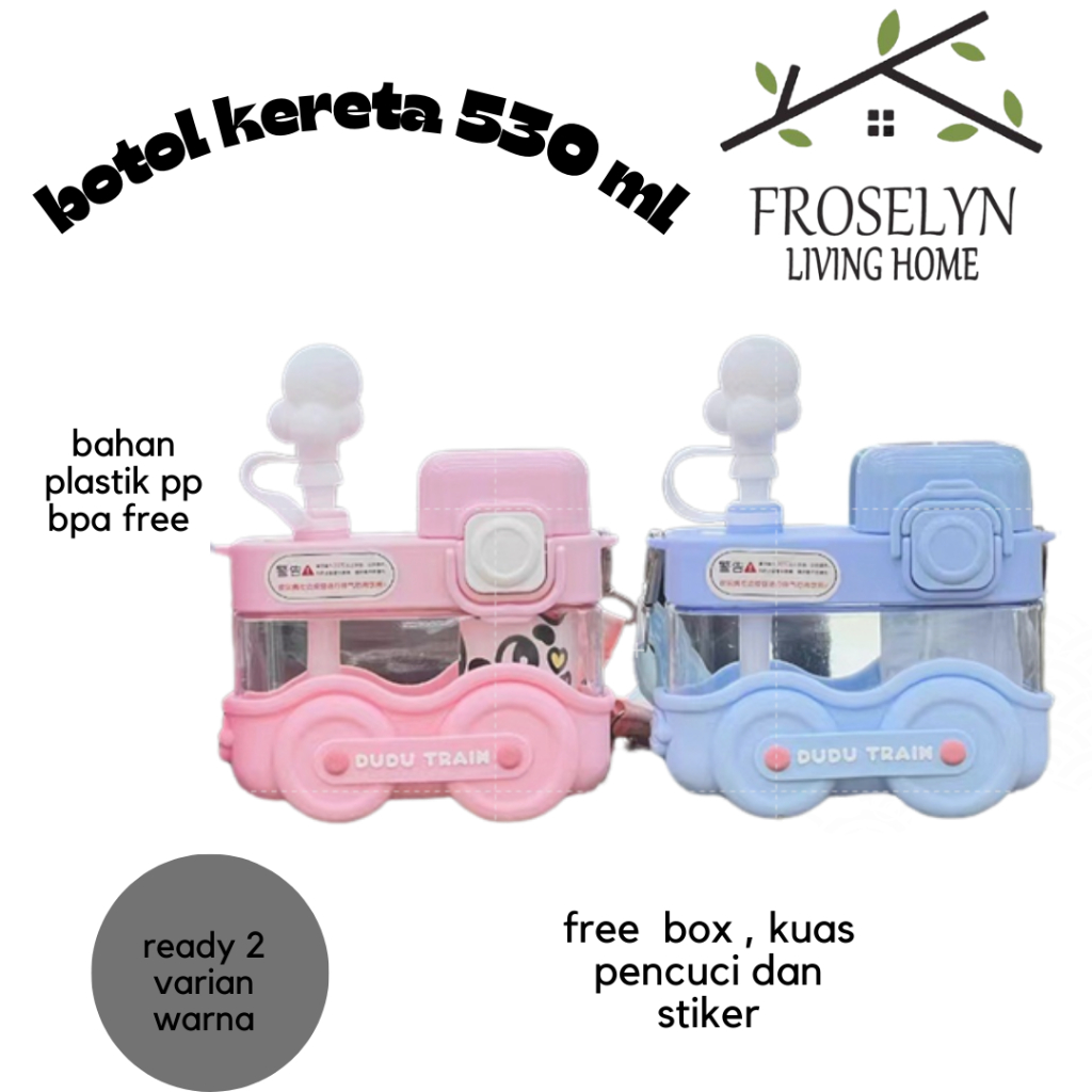 Botol Minum Anak Karakter Kereta Kiyowo BPA FREE Botol Minum Mobil Botol Air Bayi