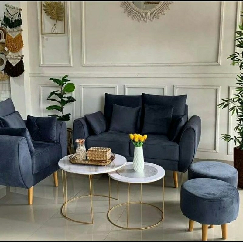 Sofa retro Bandung free ongkir full set meja