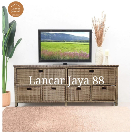 Lemari Laci Rotan Sintetis Susun 6