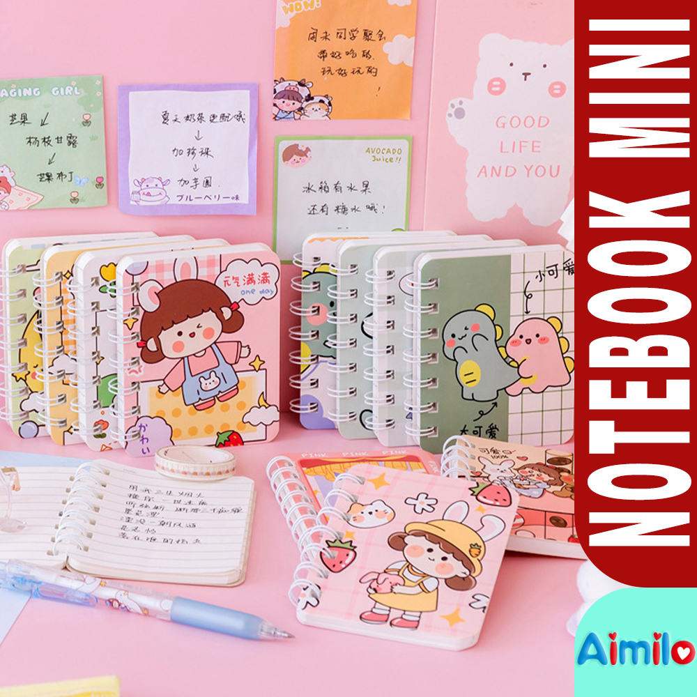 

Notebook Mini A7 Buku Kecil Catatan Scrapbook Mini Buku Notes Kecil Alat Tulis Sekolah 80 / 50 Lembar