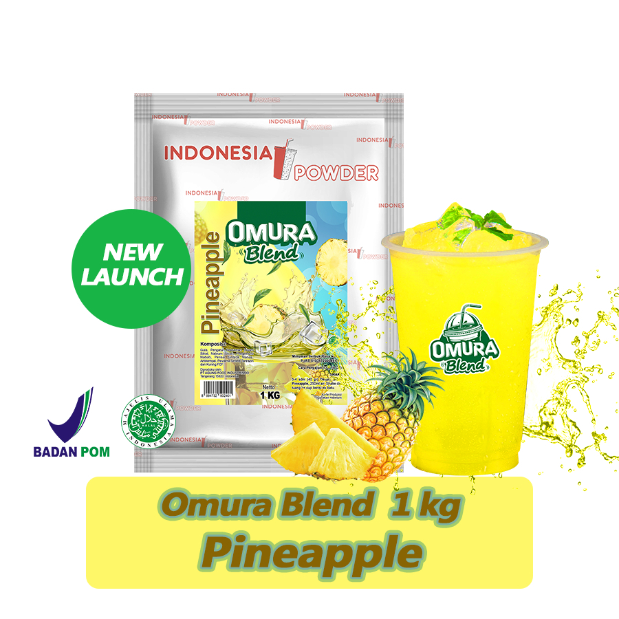 

BLEND Bubuk Minuman Premium Rasa Pineapple / Nanas Mix Gula 1 Kg & 500 Gram Indonesia Powder